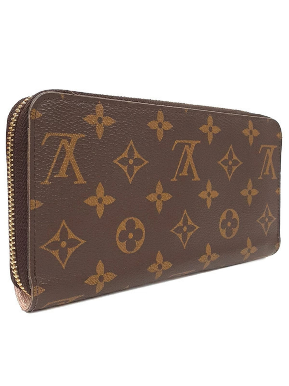 Louis Vuitton Monogram Round Long Zipper Wallet Zippy Brown